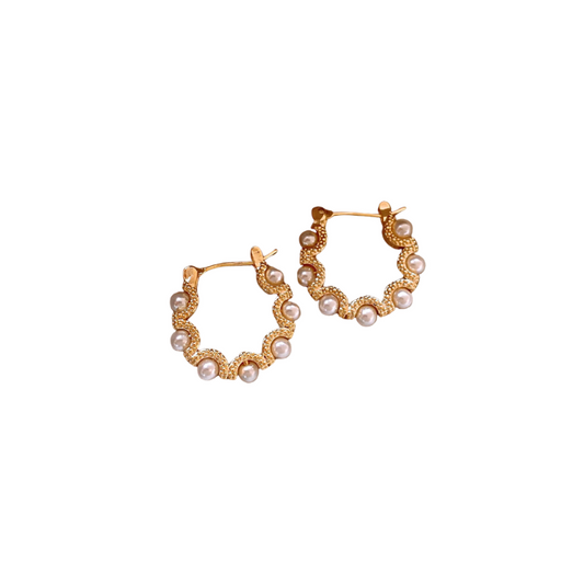 ‘Reach my potential’ gold hoop earrings | Tarnish free & waterproof | Pretty Bosses