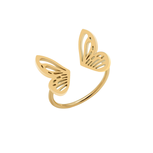 ‘Hope, life and beauty’ 18k gold plated ring | Adjustable | Tarnish free & waterproof | pretty bosses