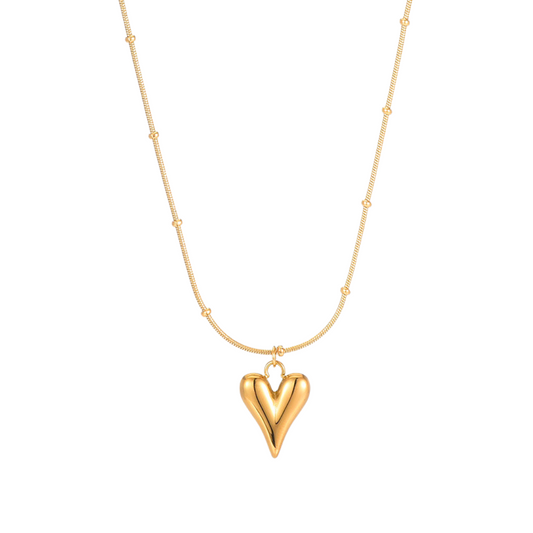 Heart of love gold plated necklace | Tarnish free & waterproof jewelry | Pretty Bosses