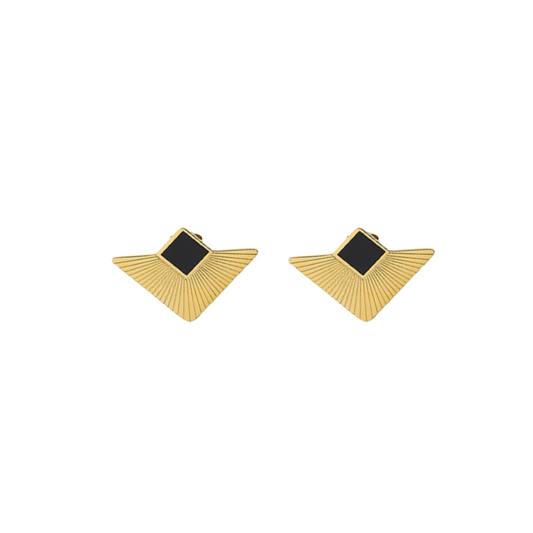 “Focus on me”  gold plated stud earrings | Tarnish free & waterproof jewelry | everyday earrings | Pretty Bosses