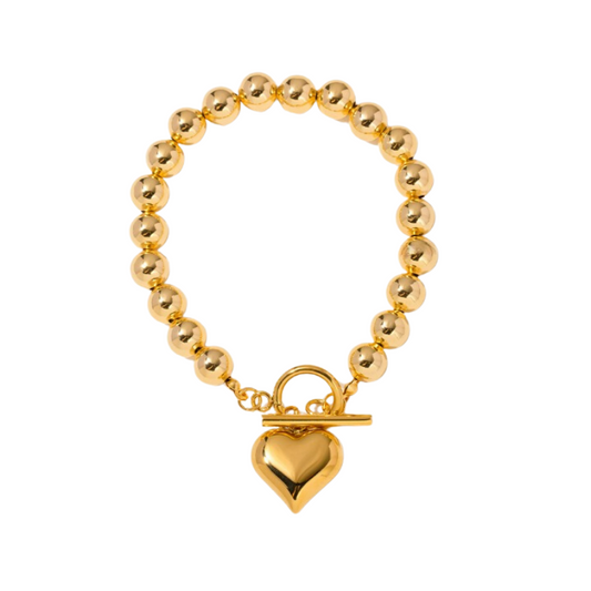 Gold heart bracelet | Tarnish free & waterproof jewelry | pretty bosses