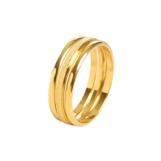 ‘Live to fullest’ 3 pcs 18k gold plated ring | tarnish free & waterproof | Pretty Bosses