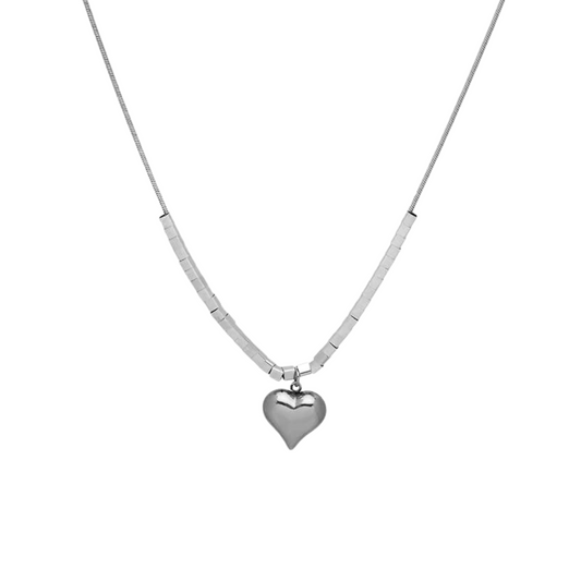 Elegant Intuitive silver heart necklace | Pretty Bosses