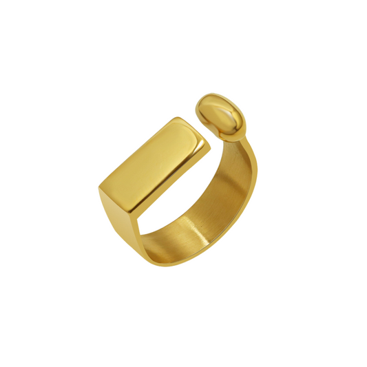 ‘Beauty & bold ‘  18k gold ring | Non tarnish | gold ring | Adjustable | Pretty bosses