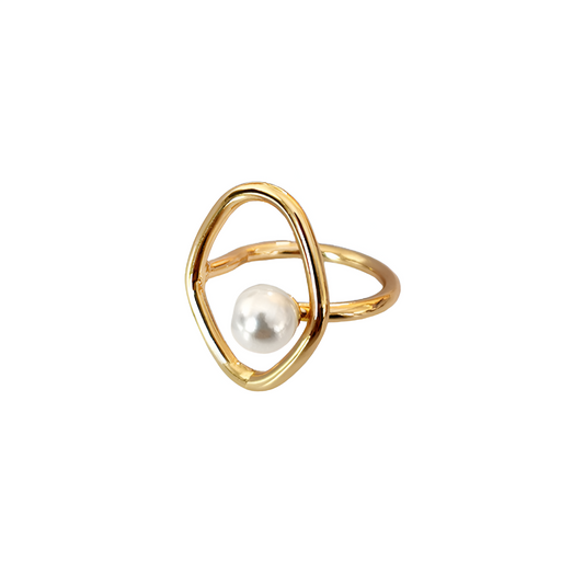 ‘Simply gorgeous me’ 18k gold plated ring | Pretty Bosses